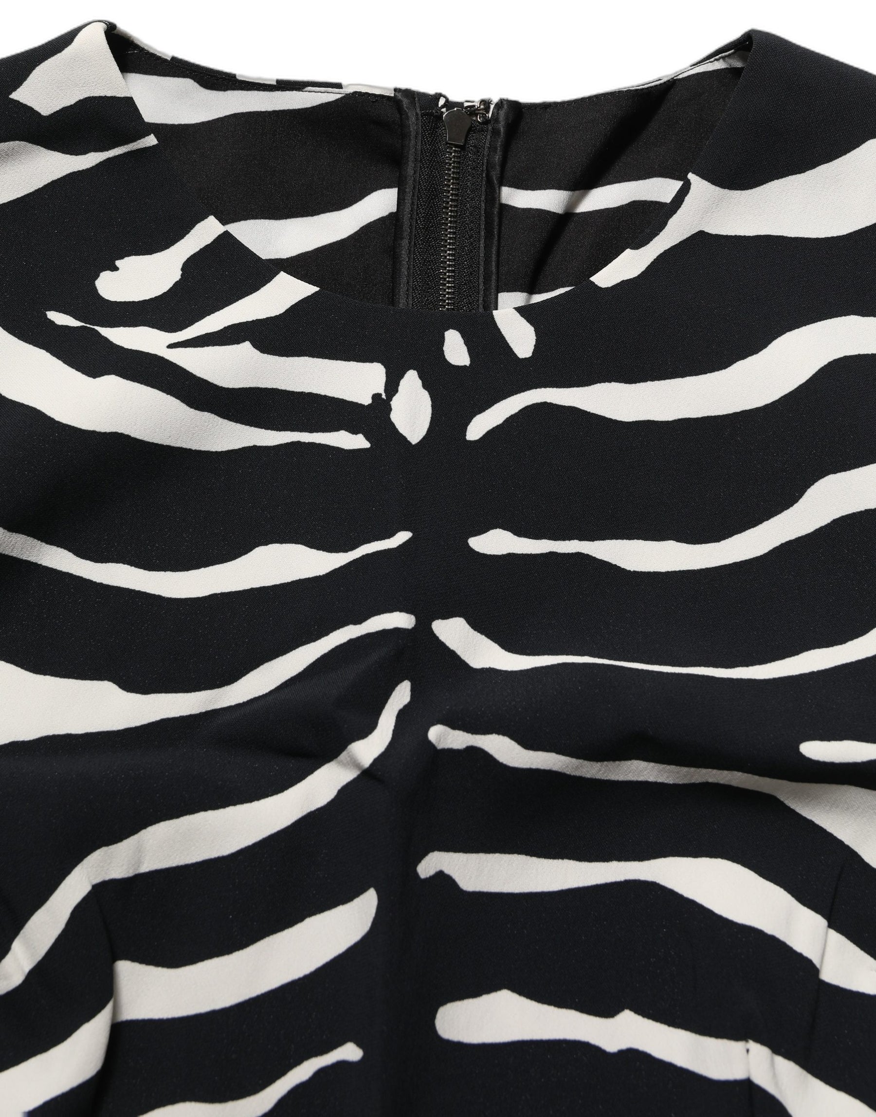 Dolce & Gabbana Black White Zebra Sleeveless Cropped Tank Top | Regal Royce