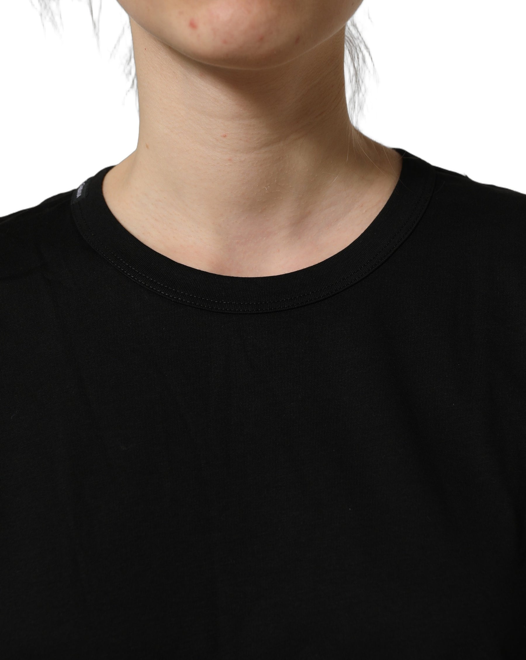 Dolce & Gabbana Black Cotton Crew Neck Short Sleeve T-shirt | Regal Royce