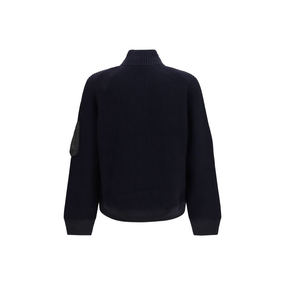 Sacai Blue Wool Oves Aries Sweatshirt | Regal Royce