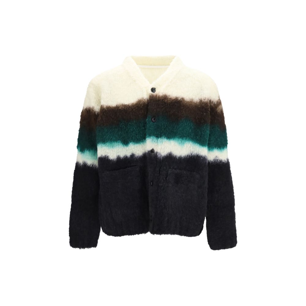 Sacai Multicolor Wool Oves Aries Cardigan | Regal Royce