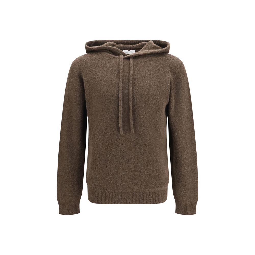 Roberto Collina Brown Wool Oves Aries Hoodie | Regal Royce
