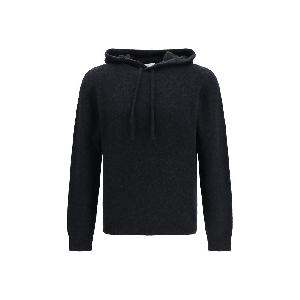 Roberto Collina Black Wool Oves Aries Hoodie | Regal Royce