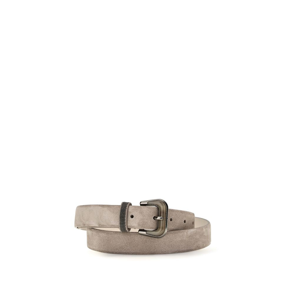 Brunello Cucinelli Beige Calf Leather Bos Taurus Regular Belt | Regal Royce