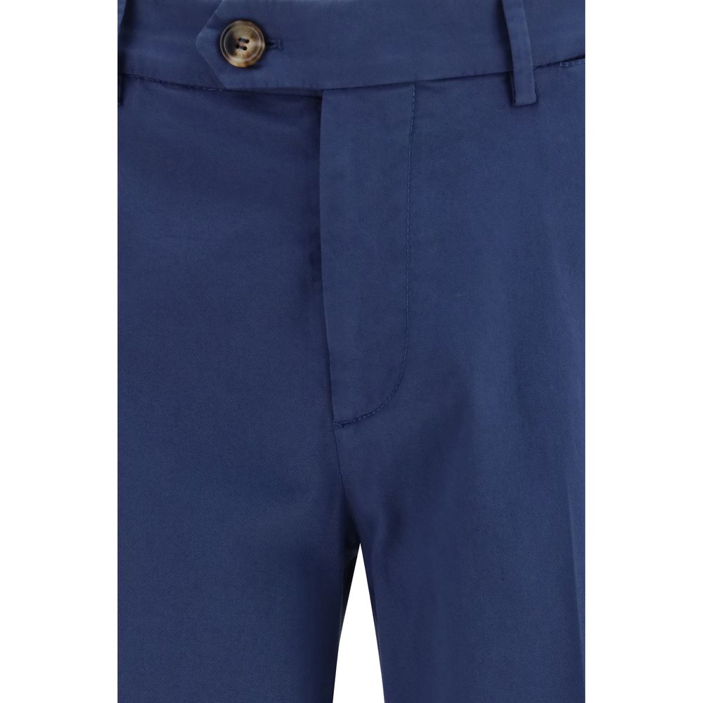 Brunello Cucinelli Blue Cotton Pants | Regal Royce