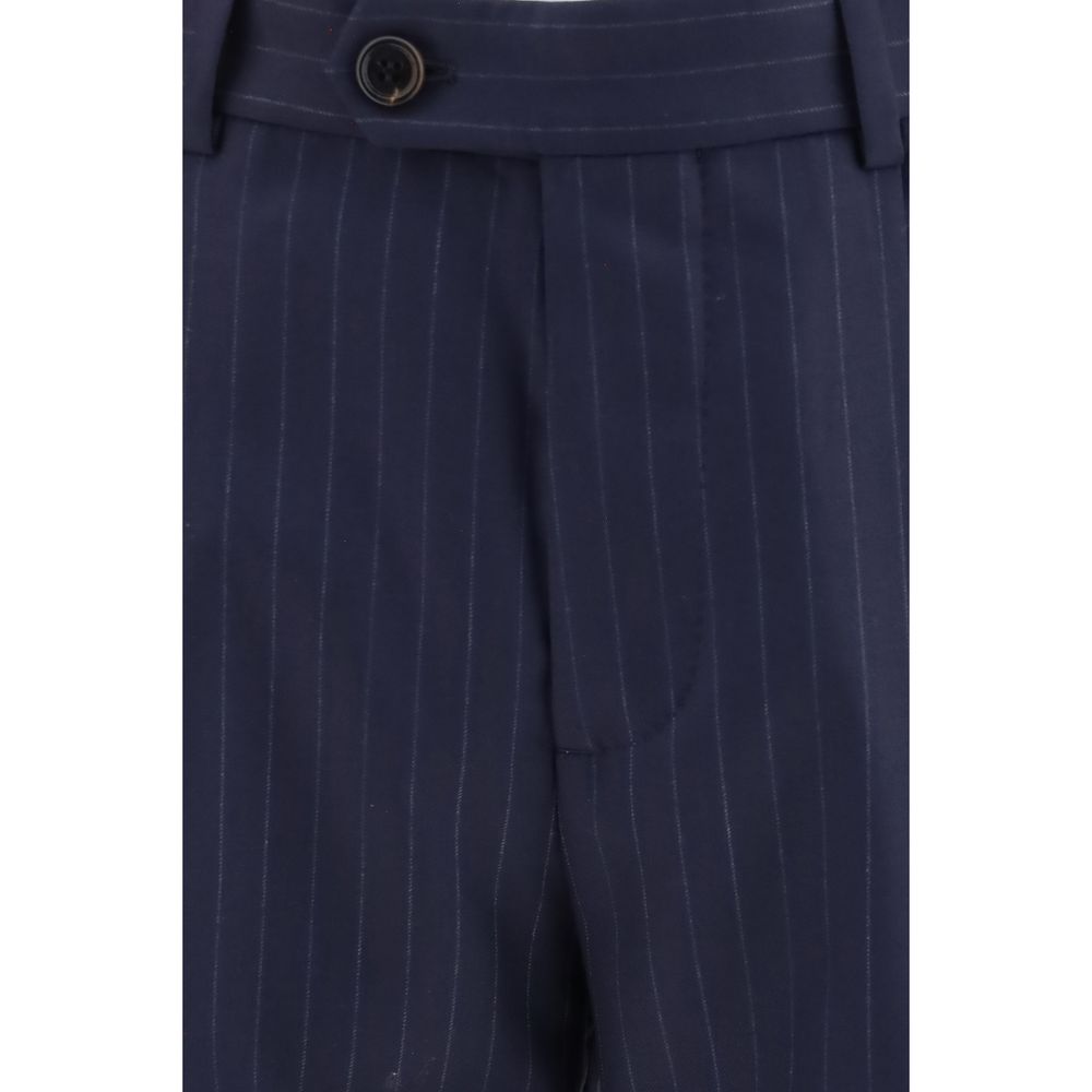 Brunello Cucinelli Blue Wool Oves Aries Dress Pants | Regal Royce