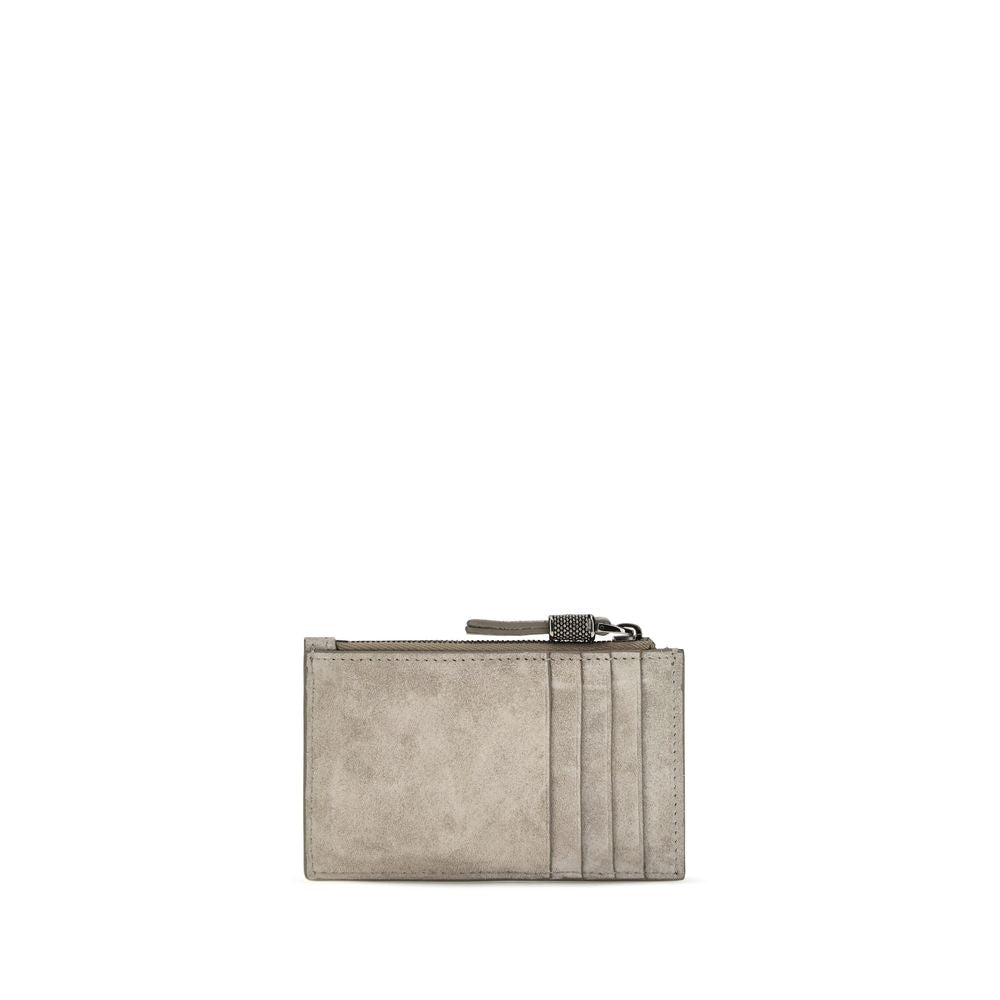 Brunello Cucinelli Gray Calf Leather Bos Taurus Wallet | Regal Royce