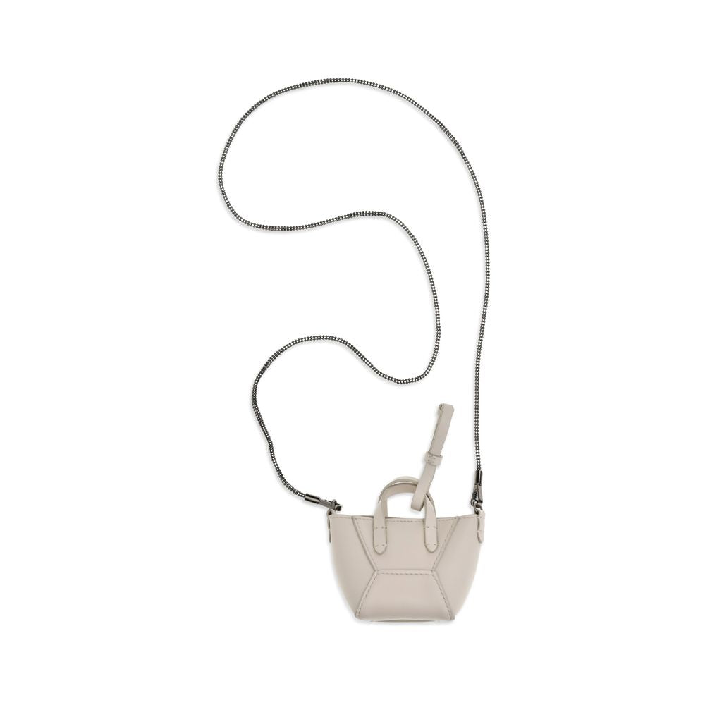 Brunello Cucinelli Beige Calf Leather Bos Taurus Shoulder Bag | Regal Royce