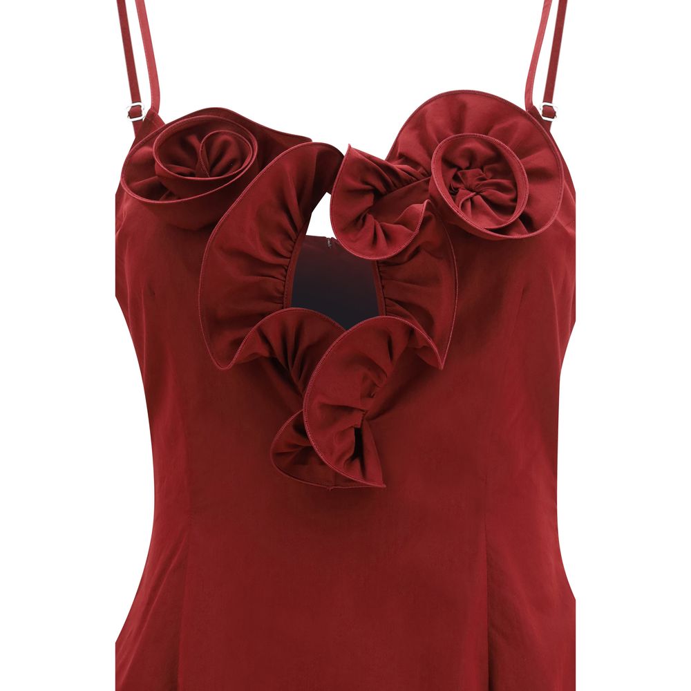 Magda Butrym Bordeaux Cotton Cocktail Dress | Regal Royce