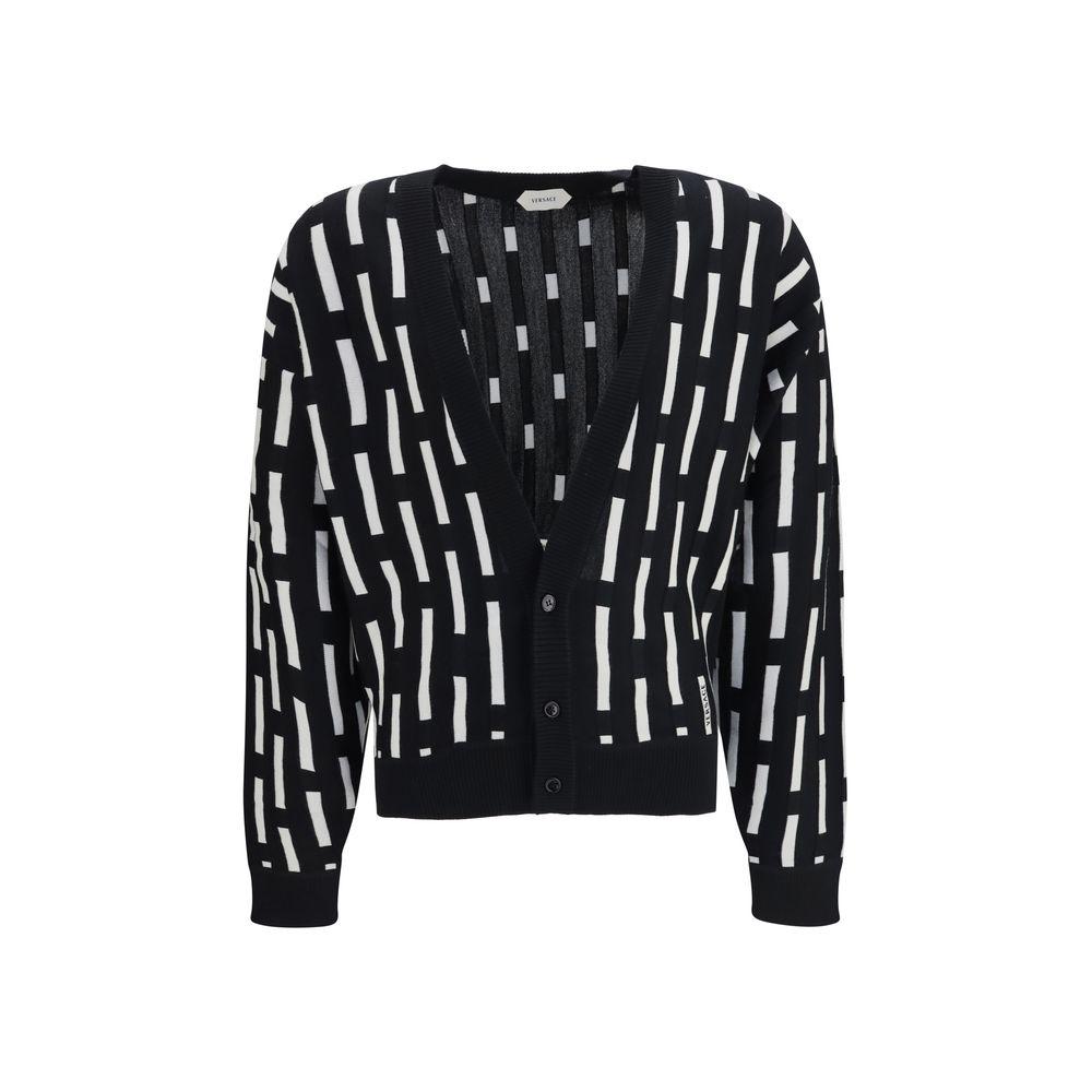 Versace Multicolor Wool Oves Aries Cardigan | Regal Royce