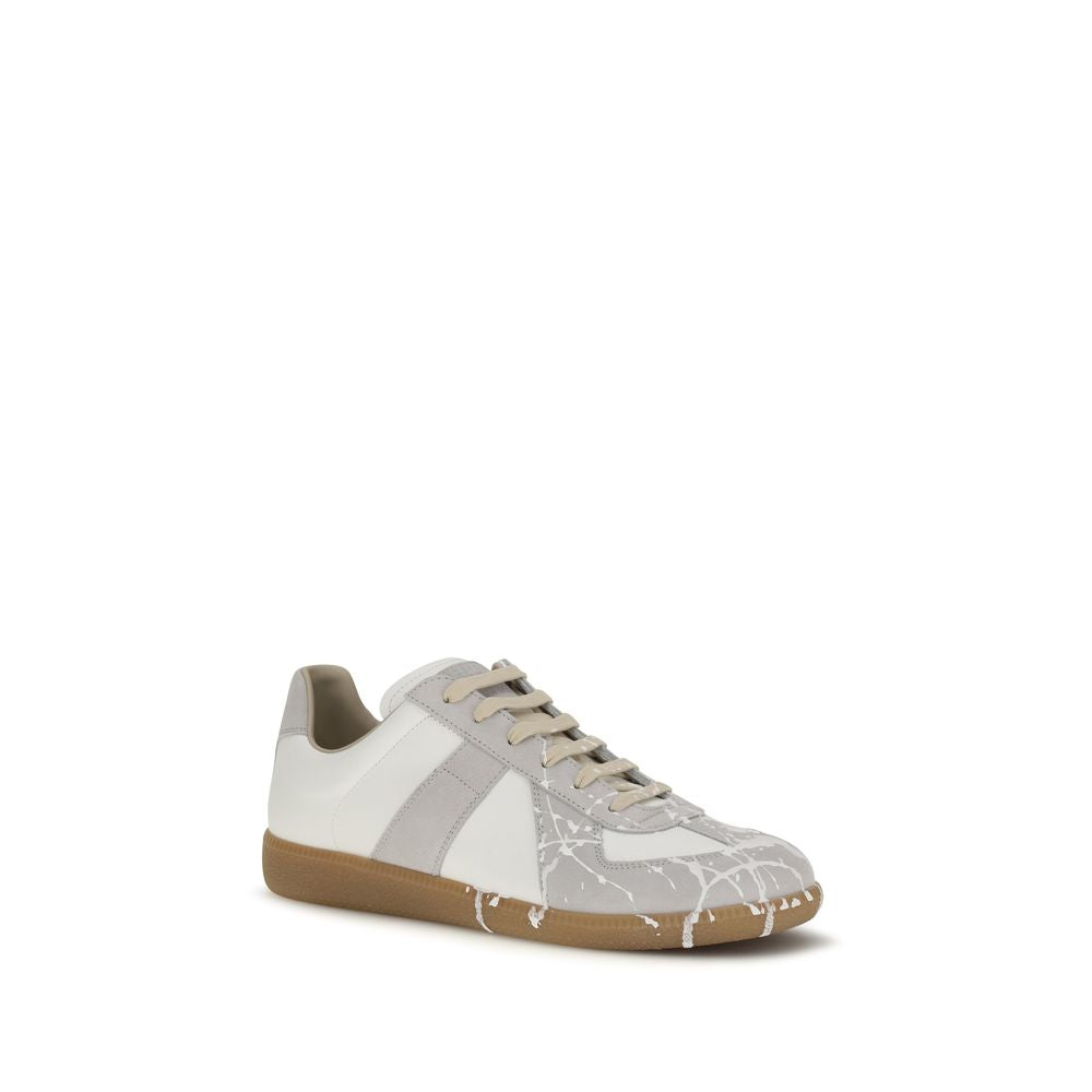 Maison Margiela Gray Suede Leather Low Top Sneakers | Regal Royce
