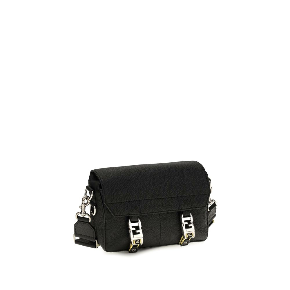 Fendi Black Calf Leather Bos Taurus Shoulder Bag | Regal Royce