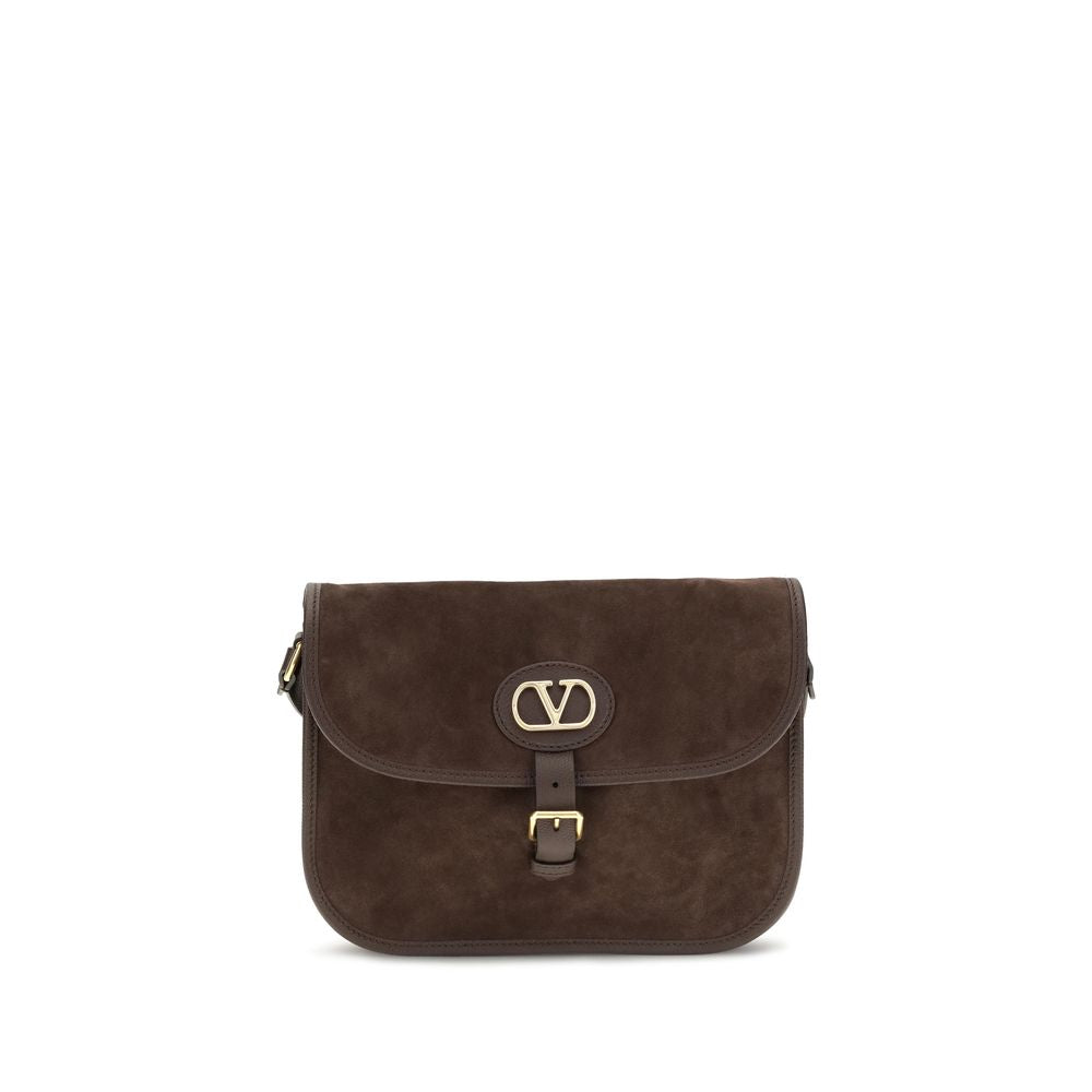Valentino Garavani Brown Calf Leather Bos Taurus Shoulder Bag | Regal Royce