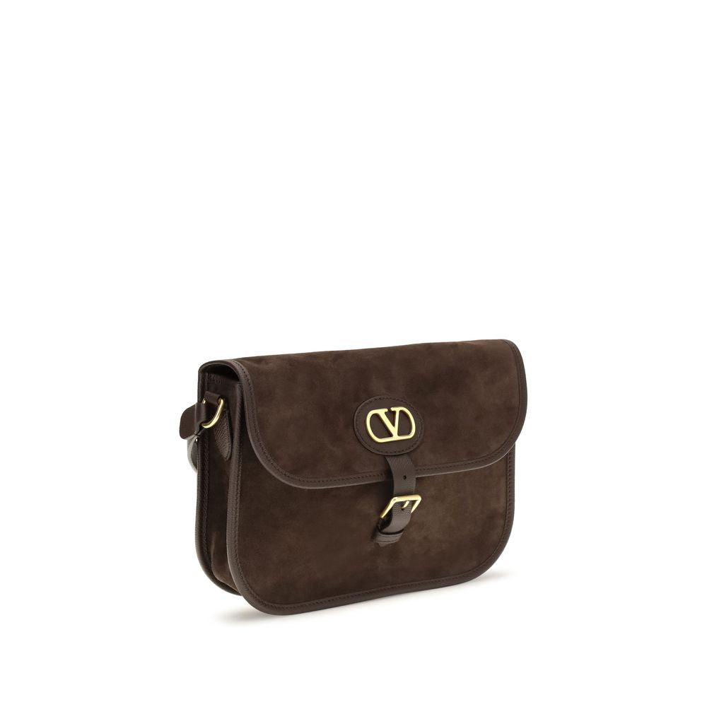 Valentino Garavani Brown Calf Leather Bos Taurus Shoulder Bag | Regal Royce