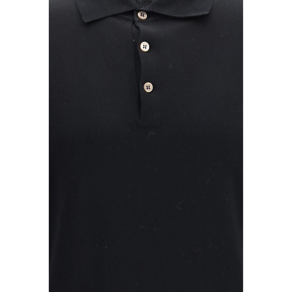 Brunello Cucinelli Black Cotton Long Sleeve T-Shirt | Regal Royce