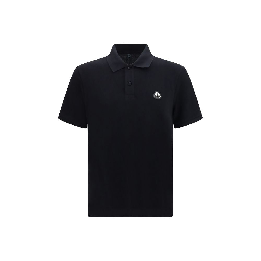 Moose Knuckles Black Cotton Polo Shirt | Regal Royce