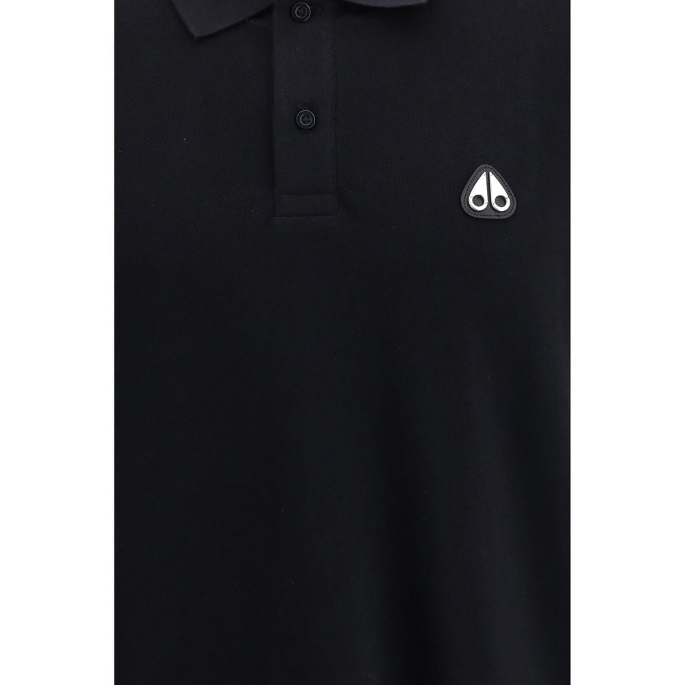 Moose Knuckles Black Cotton Polo Shirt | Regal Royce