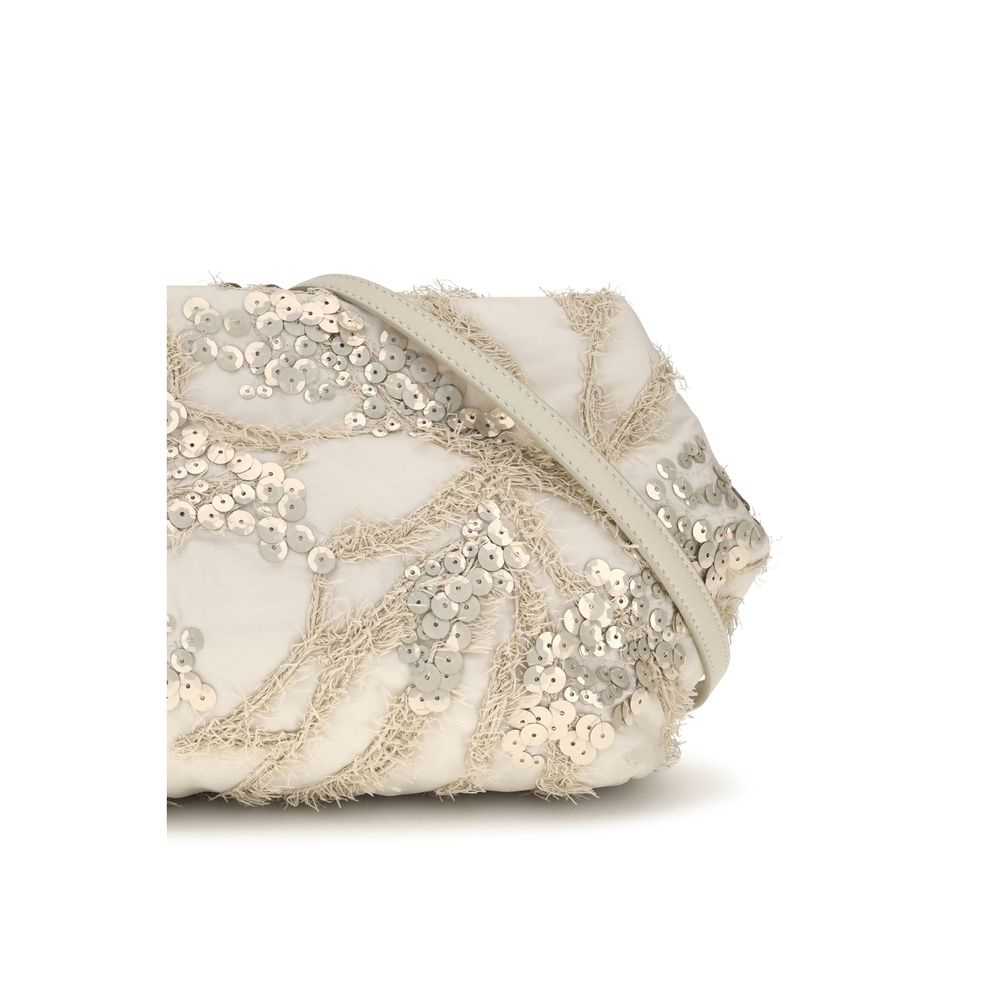 Brunello Cucinelli Beige Silk Shoulder Bag | Regal Royce