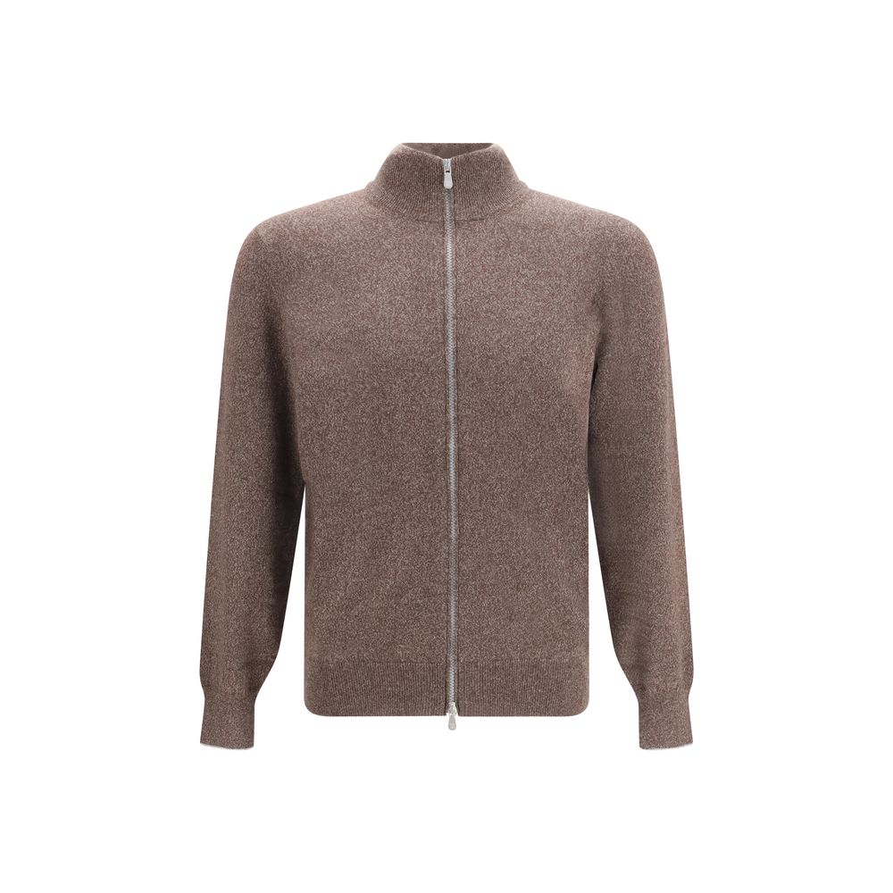 Brunello Cucinelli Brown Cashmere Cardigan | Regal Royce