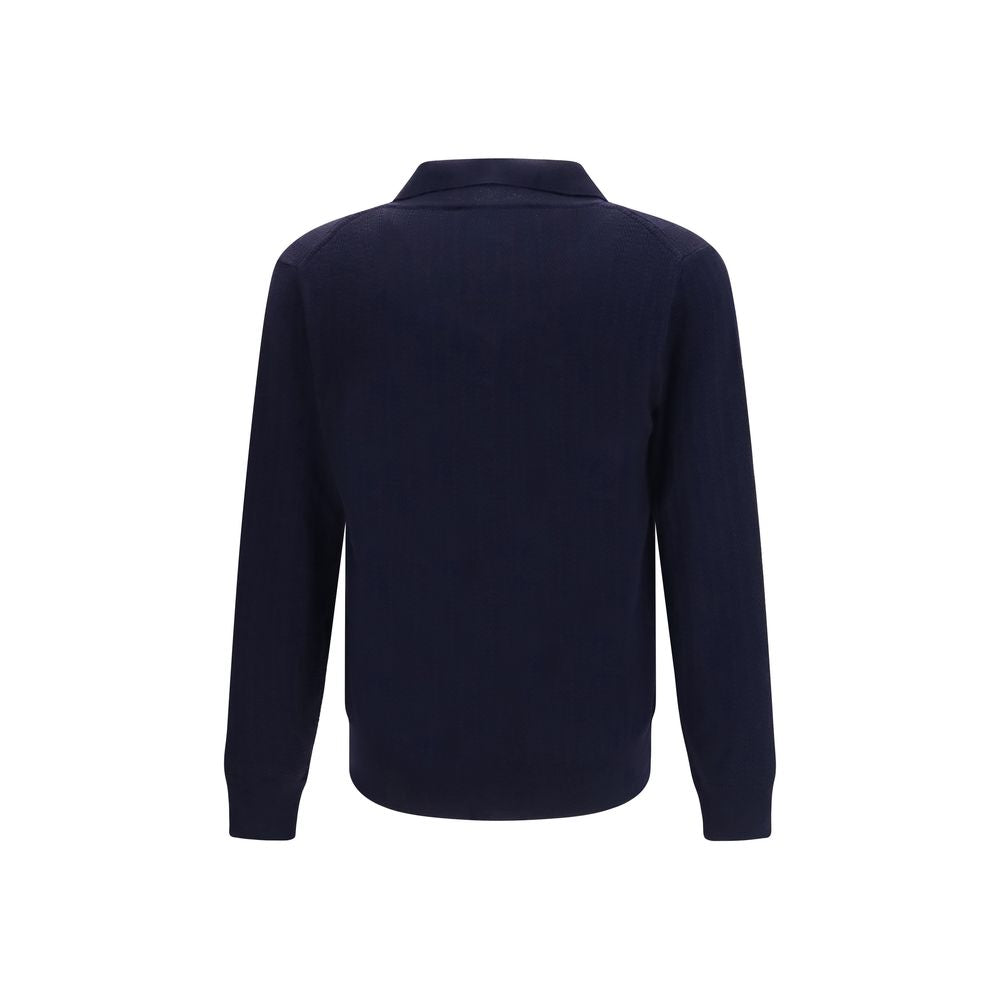 Brooksfield Blue Wool Oves Aries Sweatshirt | Regal Royce