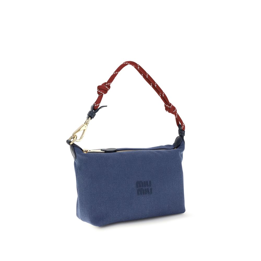 Miu Miu Blue Cotton Shoulder Bag | Regal Royce