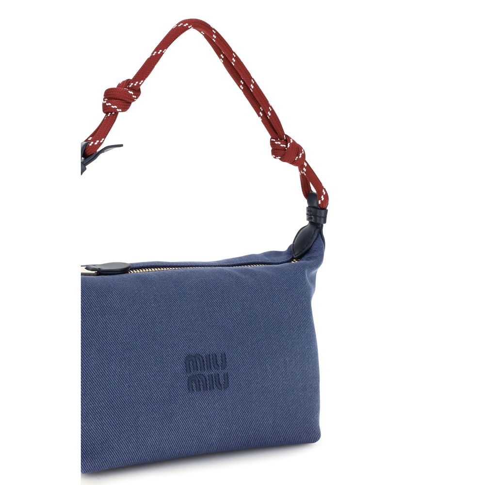 Miu Miu Blue Cotton Shoulder Bag | Regal Royce