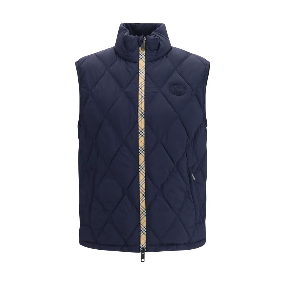 Burberry Blue Polyamide Sleeveless Jacket | Regal Royce