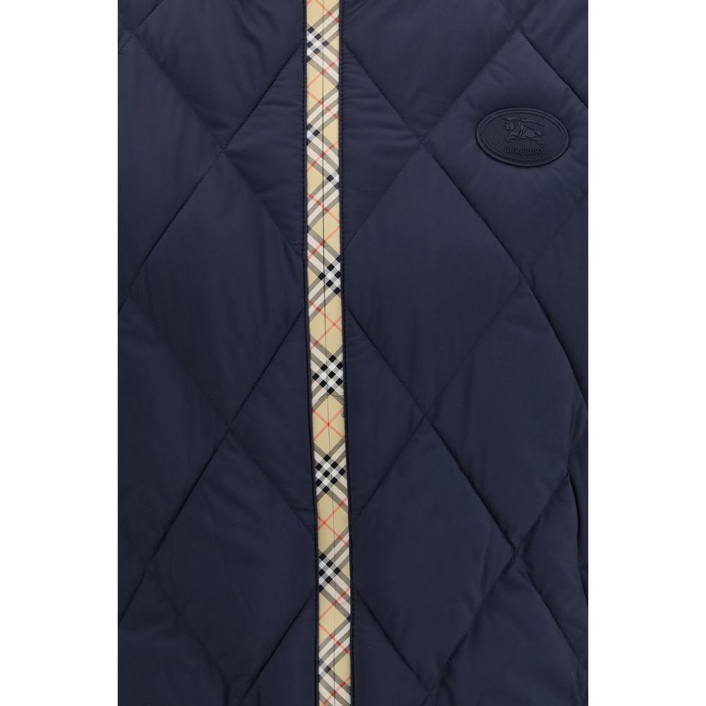 Burberry Blue Polyamide Sleeveless Jacket | Regal Royce
