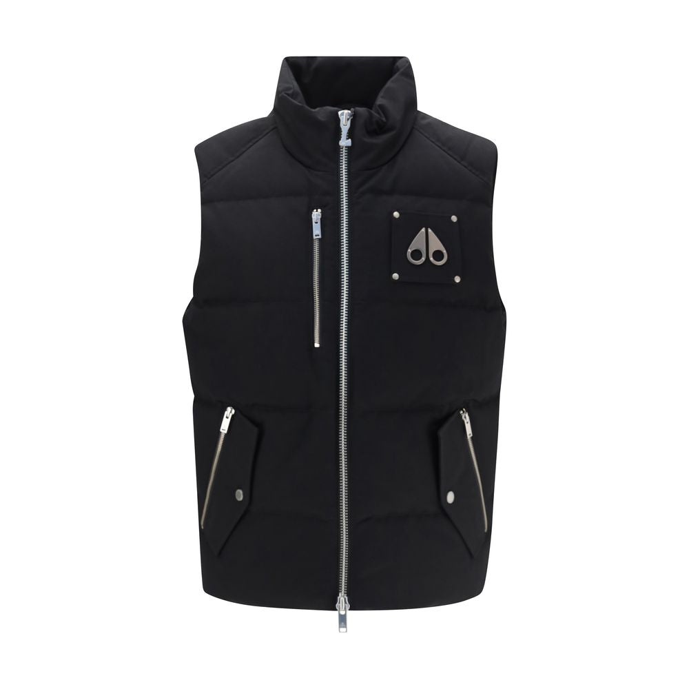 Moose Knuckles Black Cotton Sleeveless Jacket | Regal Royce