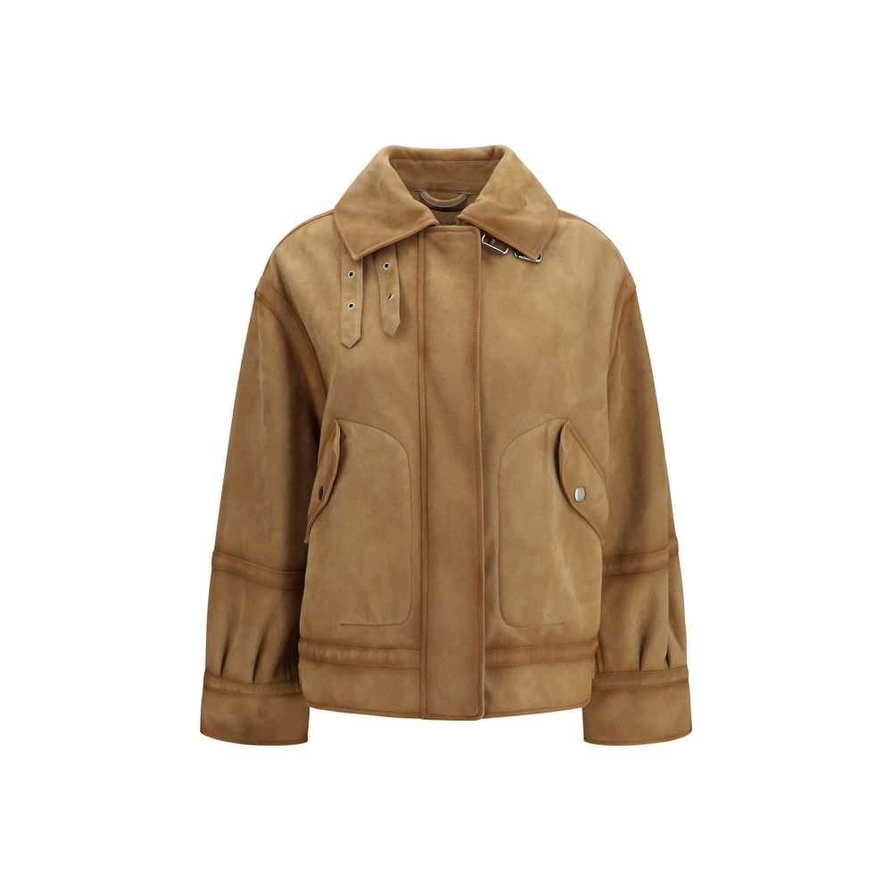 Ermanno Scervino Brown Leather Bomber | Regal Royce