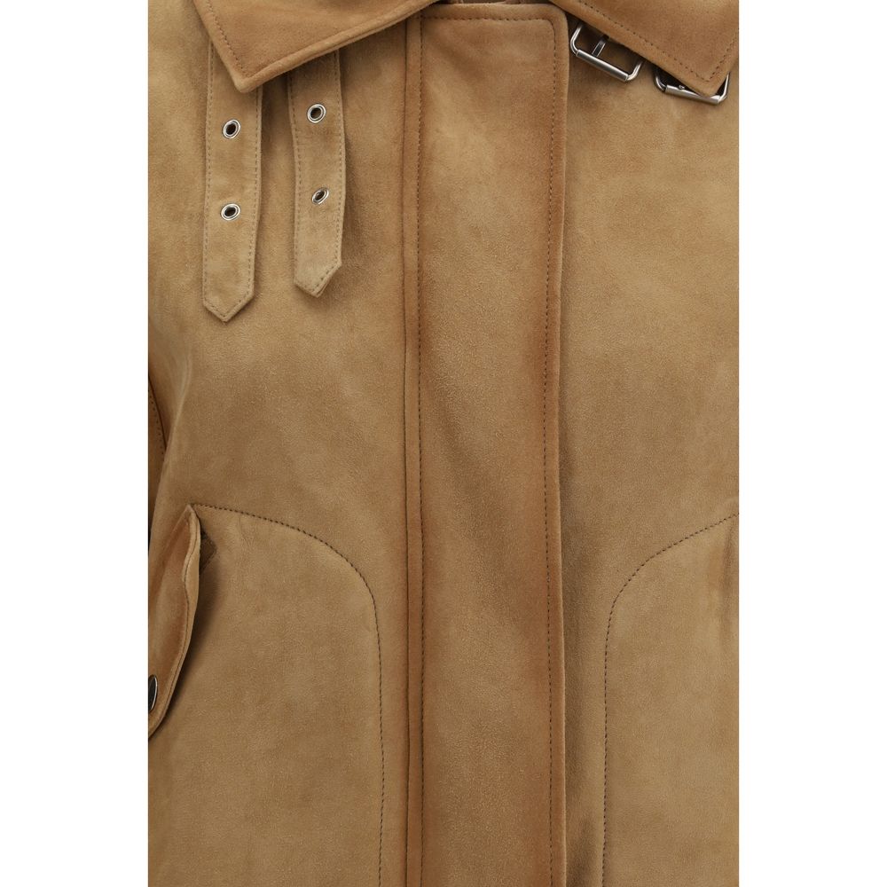 Ermanno Scervino Brown Leather Bomber | Regal Royce