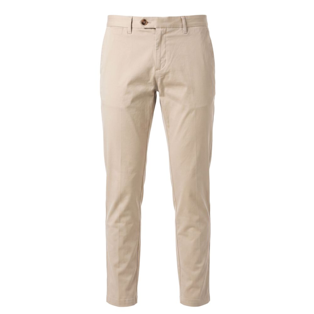 Trussardi Jeans Beige Cotton Men Pants | Regal Royce