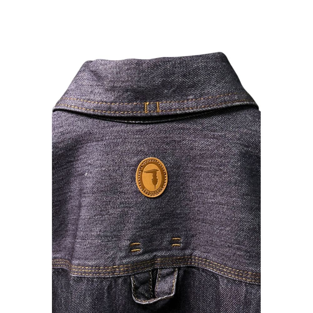 Trussardi Jeans Purple Cotton Men's Jacket | Regal Royce