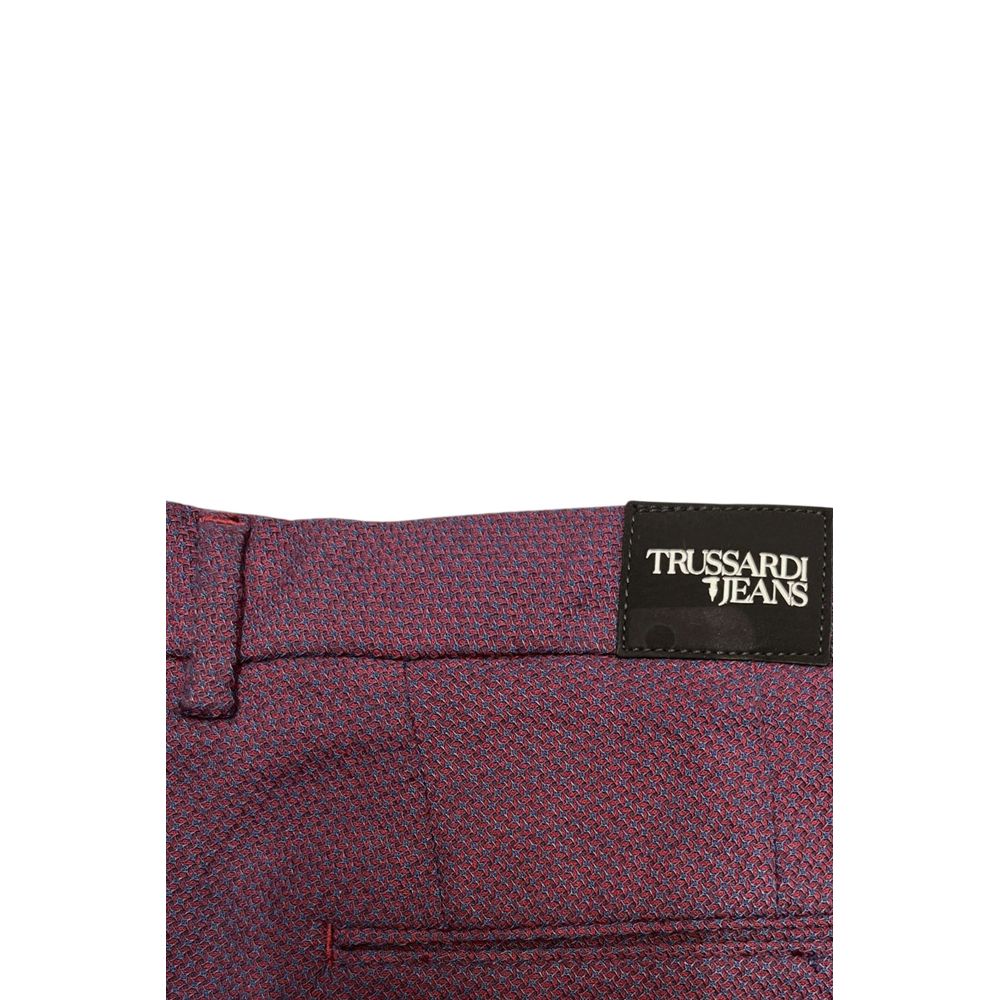 Trussardi Jeans Red Cotton Men Pants | Regal Royce
