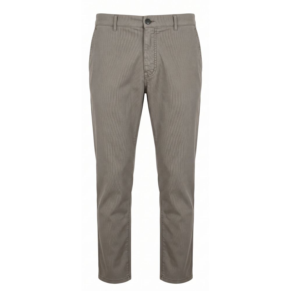 Trussardi Jeans Grey Cotton Men Trouser | Regal Royce