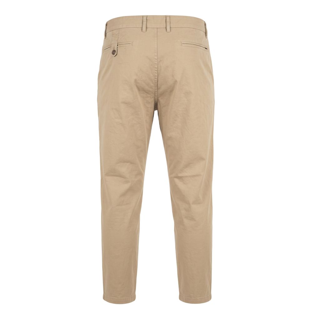 Trussardi Jeans Beige Cotton Men Pants | Regal Royce