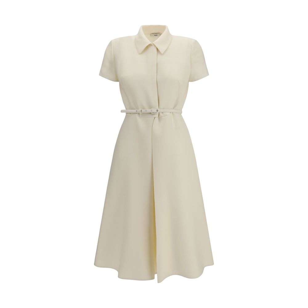 Fendi Beige Wool Oves Aries Casual Dress | Regal Royce