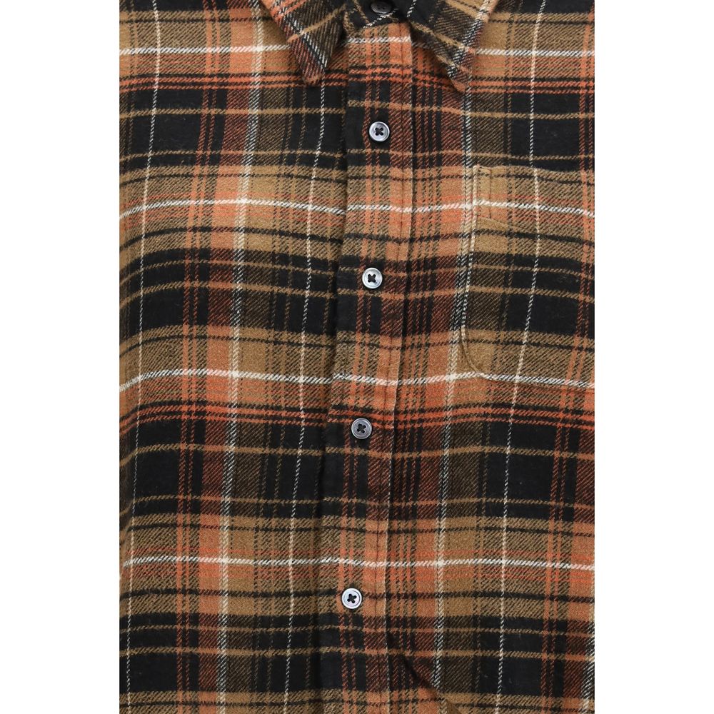 R13 Brown Cotton Pattern Shirt | Regal Royce
