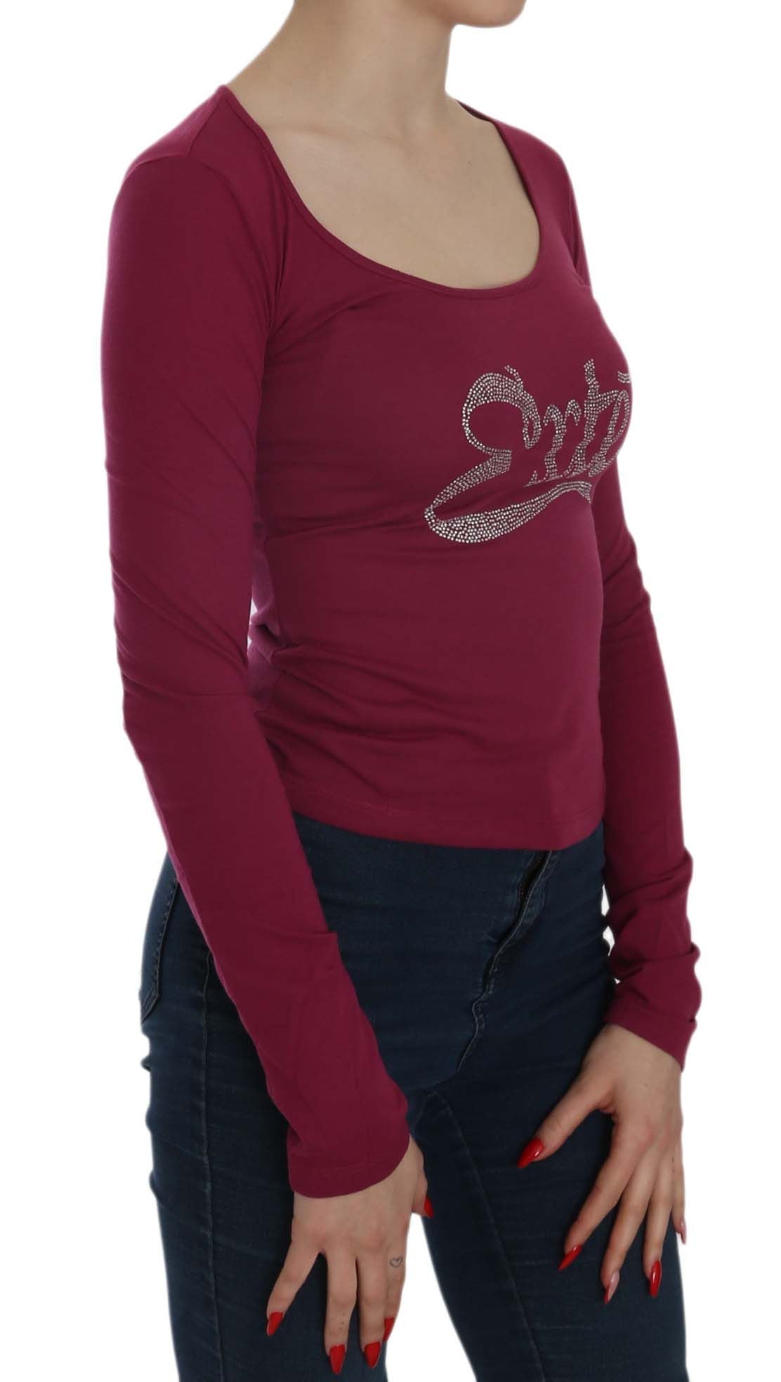 Exte Crystal Embellished Long Sleeve Casual Top | Regal Royce