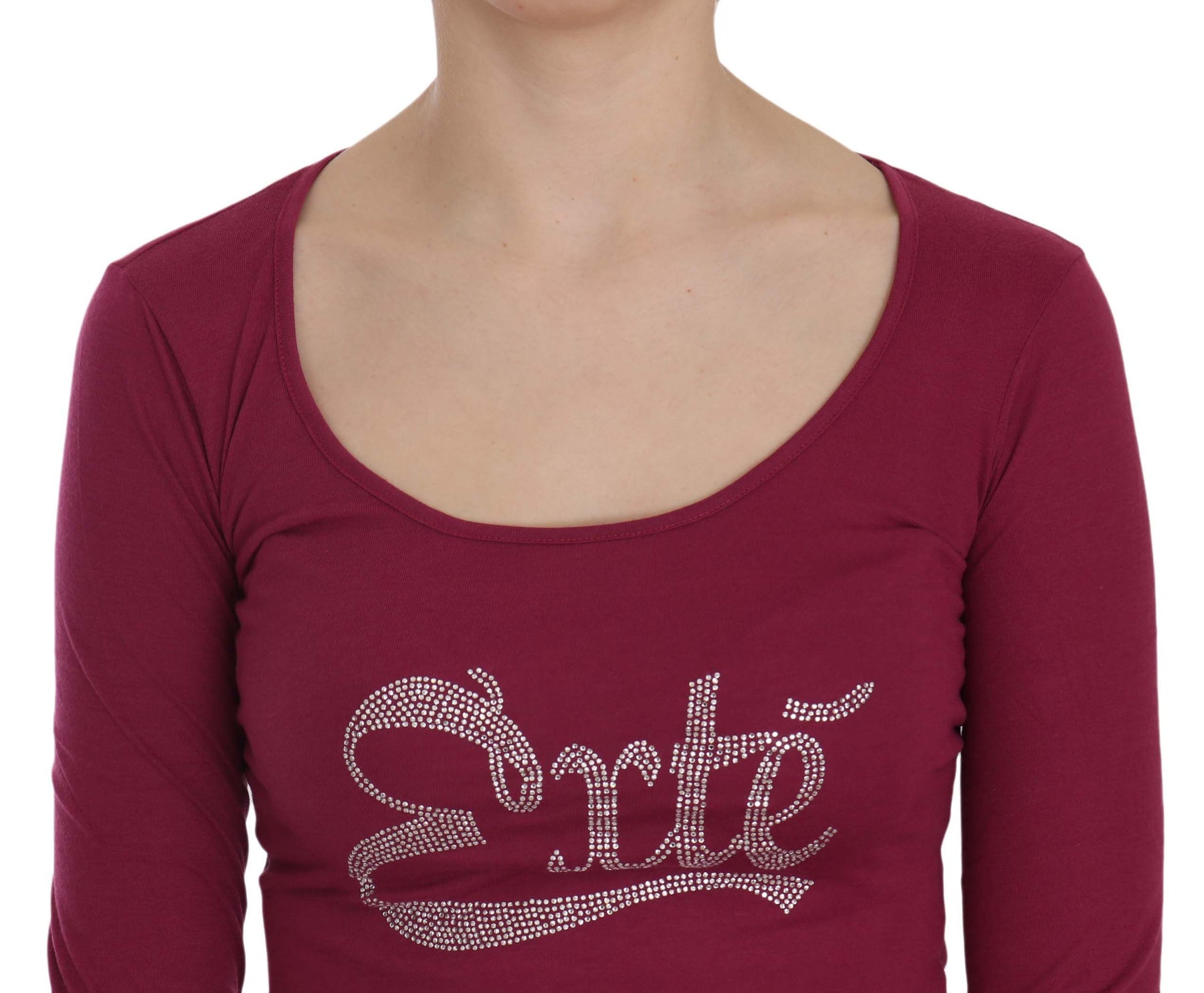 Exte Crystal Embellished Long Sleeve Casual Top | Regal Royce