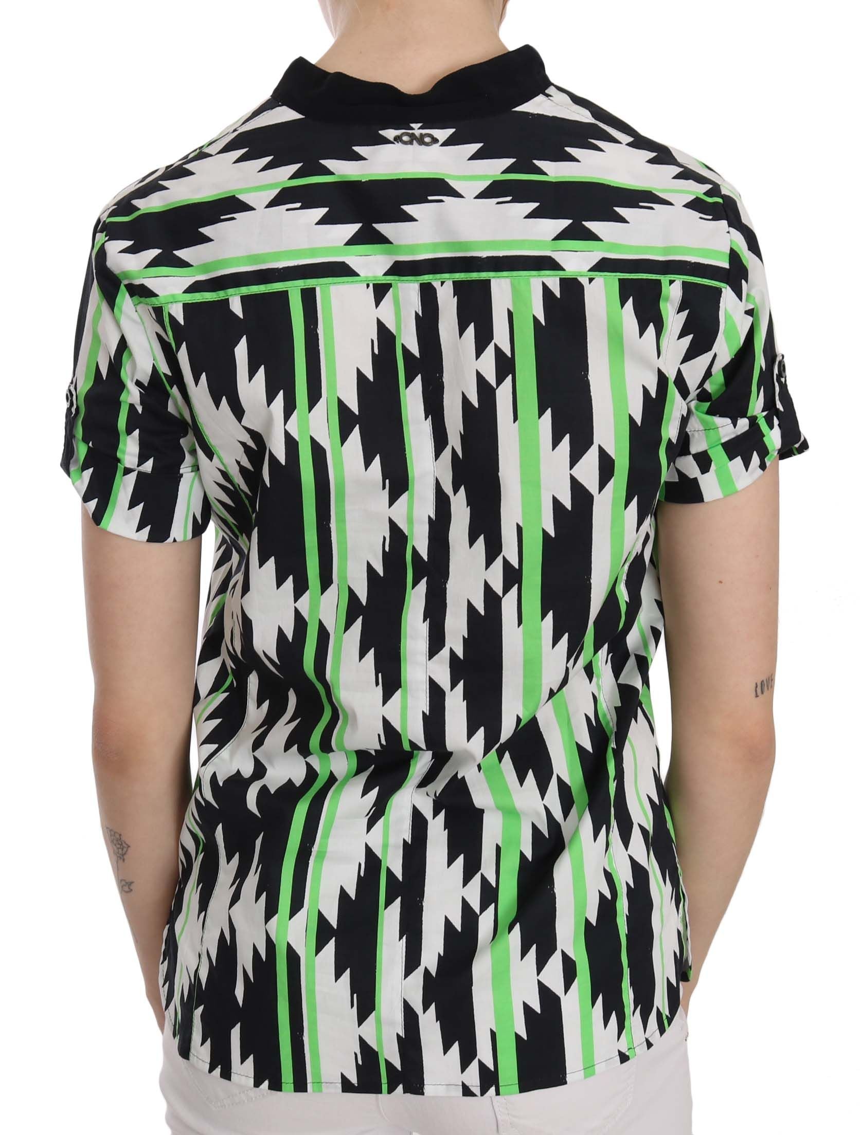 Costume National Multi Color Plunging Top Blouse | Regal Royce