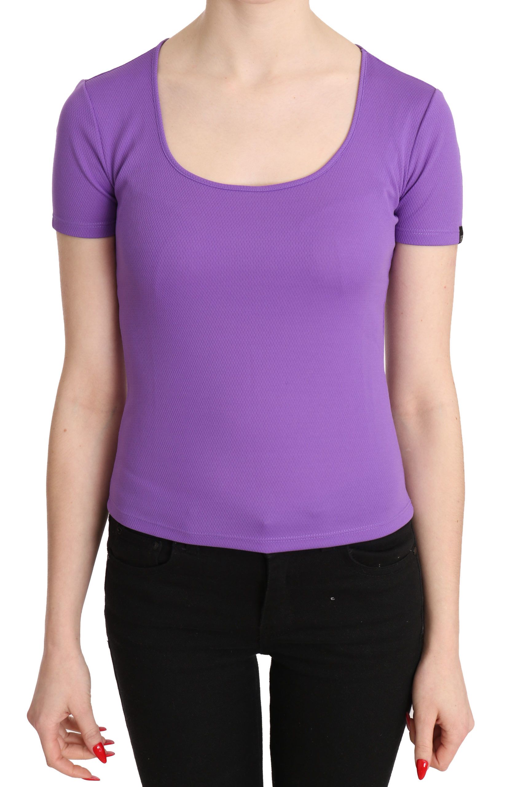 GF Ferre Purple 100% Polyester Short Sleeve Top  Blouse | Regal Royce