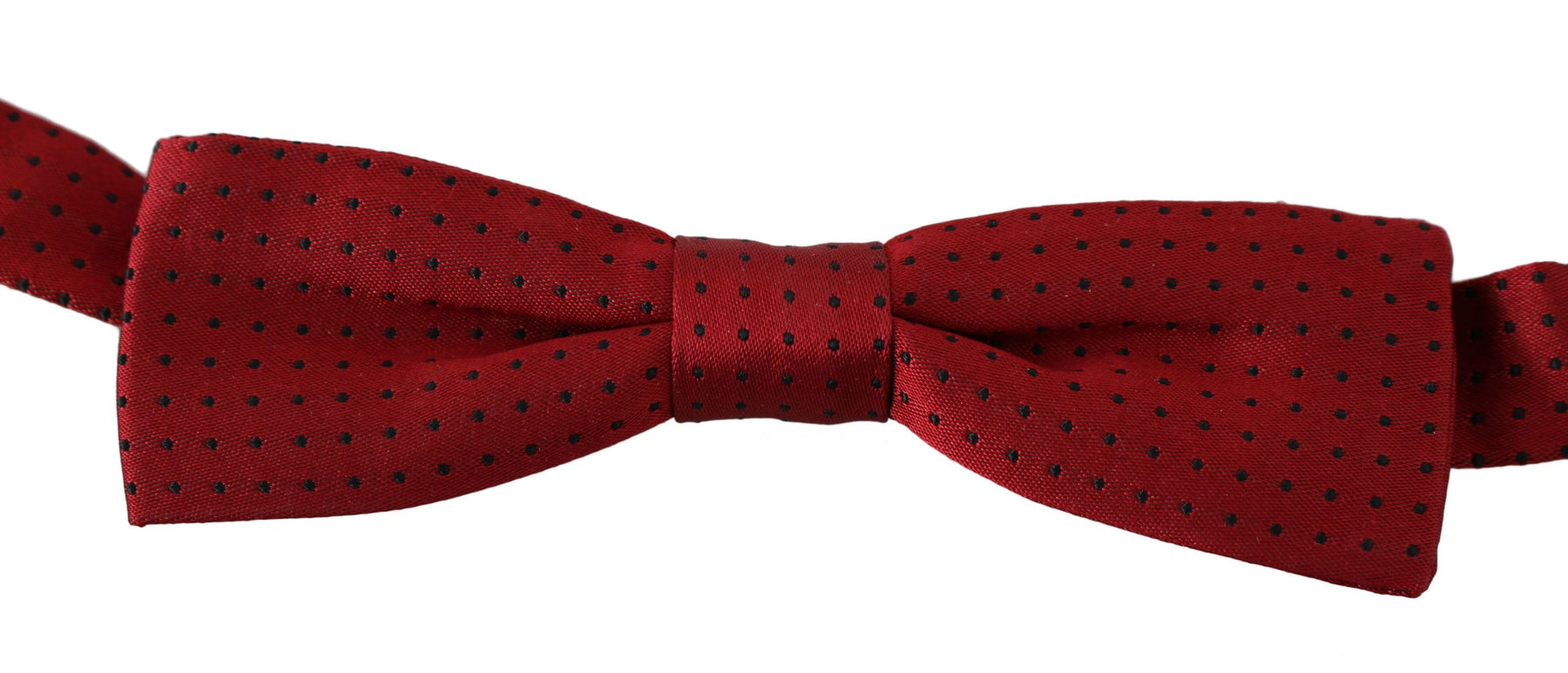 Dolce & Gabbana Red Dotted Silk Adjustable Neck Papillon Bow Tie | Regal Royce