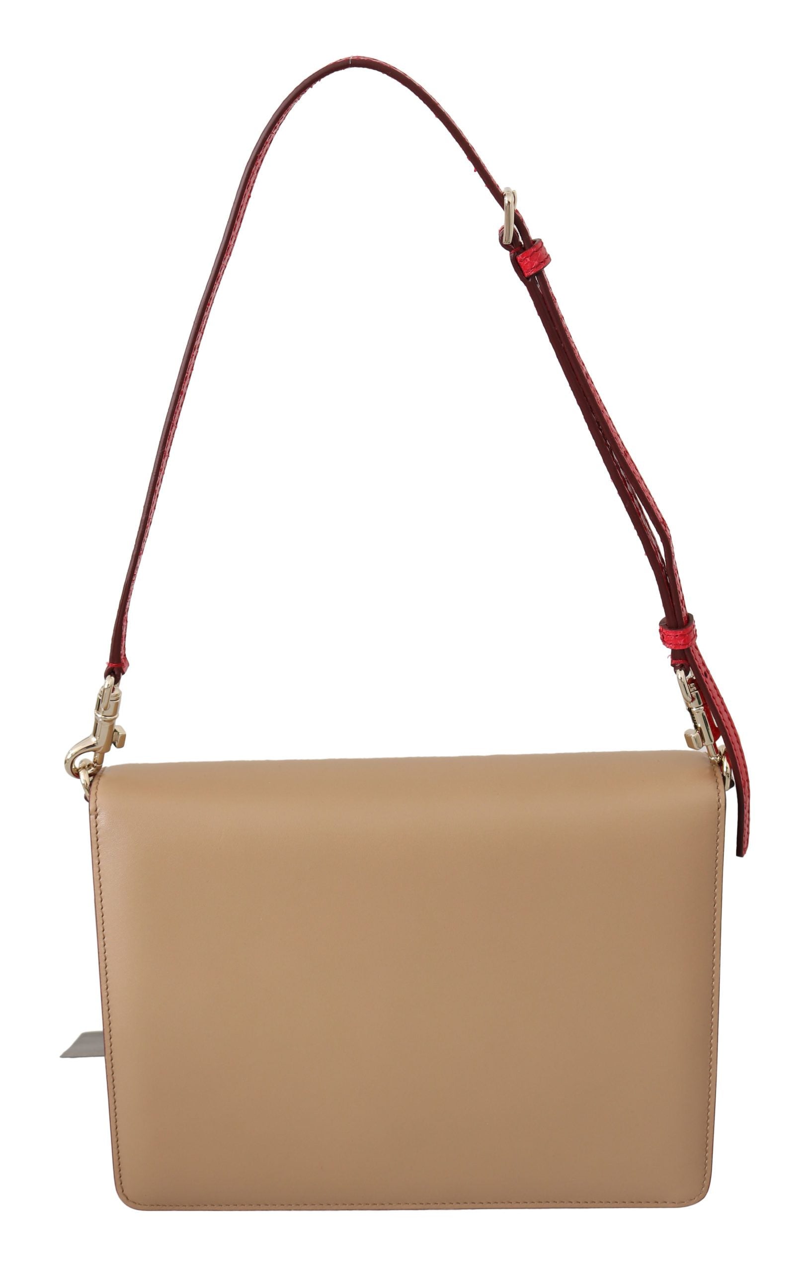 Dolce & Gabbana Purple Beige Red Leather Crossbody Purse Bag | Regal Royce