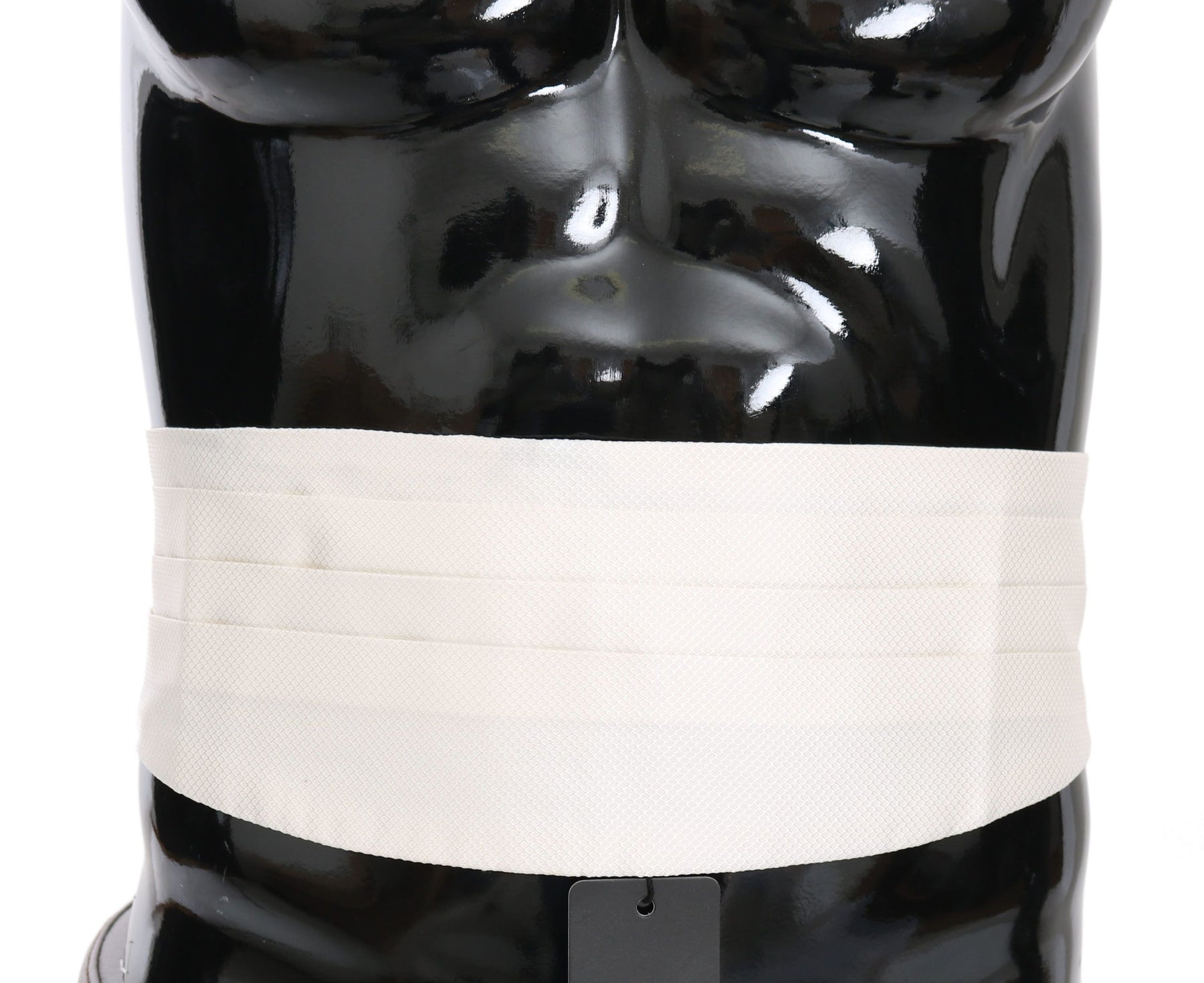 Dolce & Gabbana White Men Waist Belt 100% Silk Cummerbund | Regal Royce