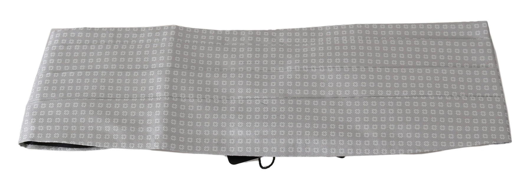 Dolce & Gabbana Gray Patterned Waist Belt Silk Cummerbund | Regal Royce