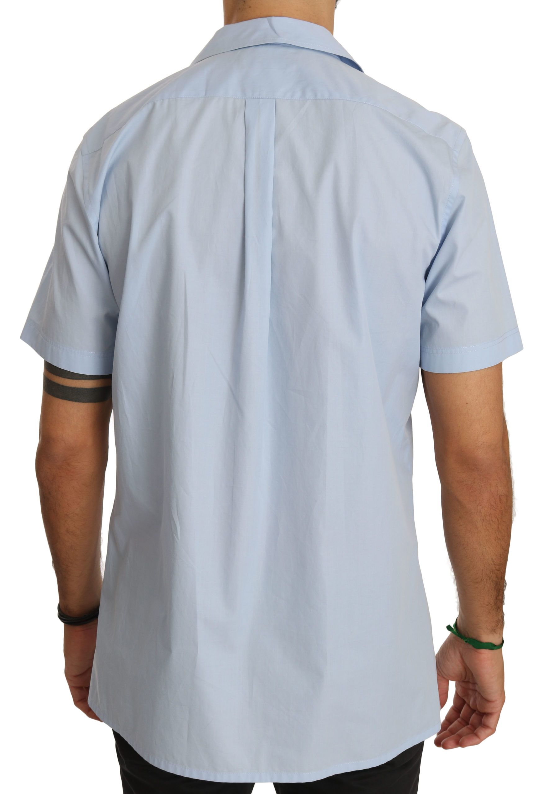 Dolce & Gabbana Blue Short Sleeve 100% Cotton Top Shirt | Regal Royce