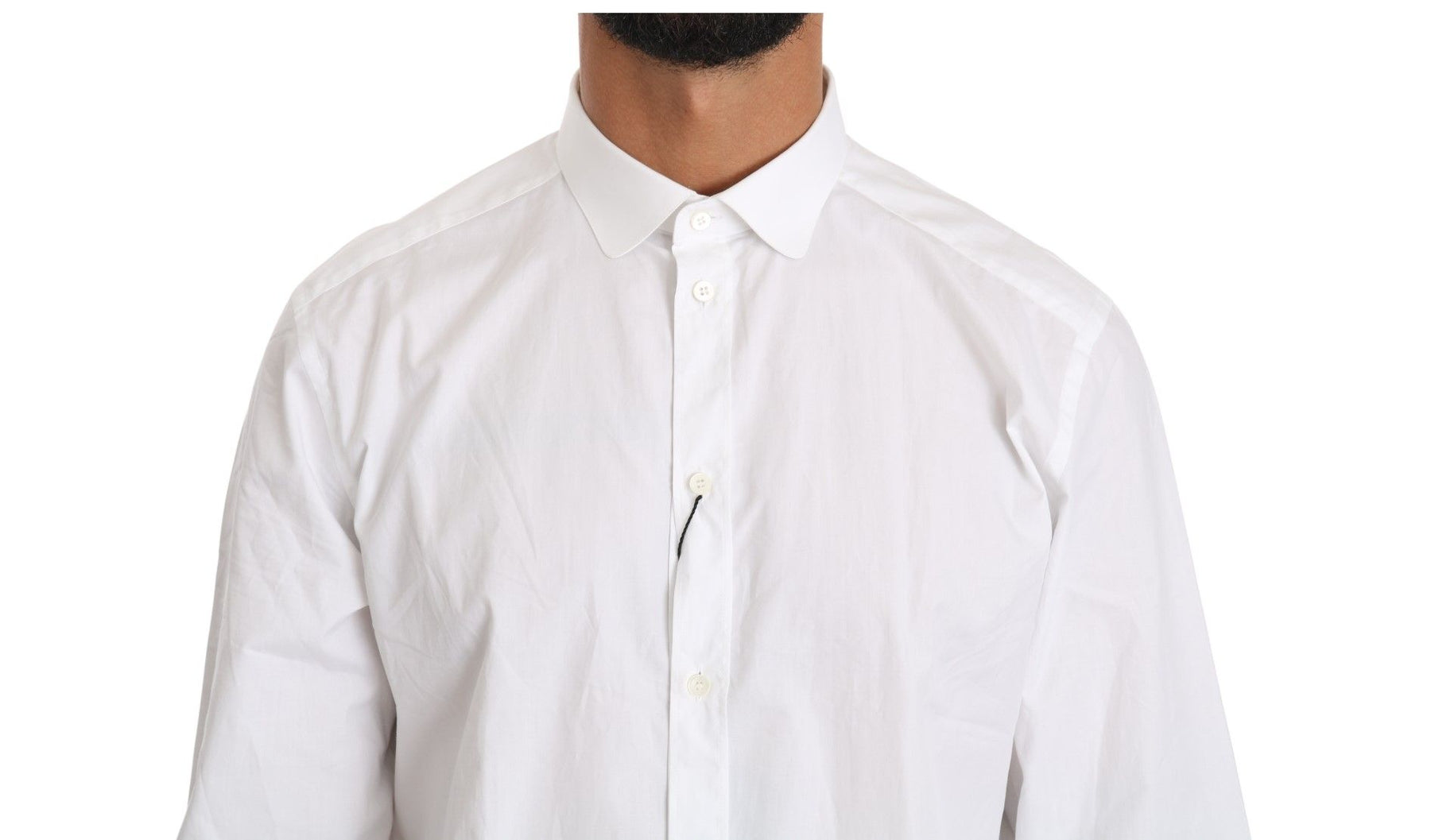 Dolce & Gabbana White Cotton Long Sleeve Top Shirt | Regal Royce
