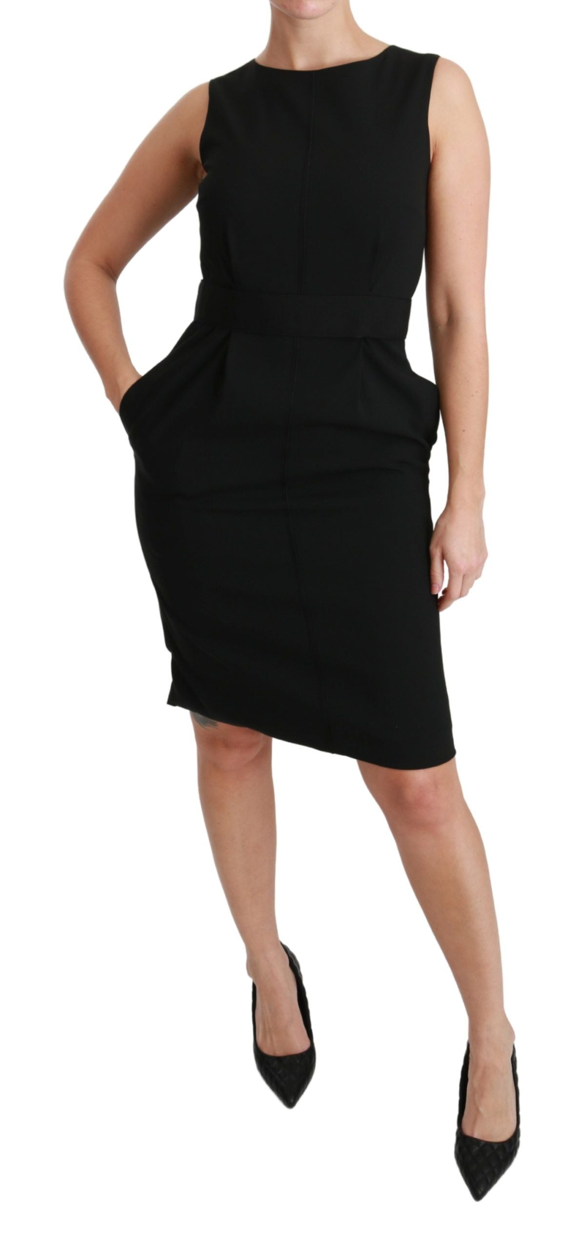 Dolce & Gabbana Black Sheath Stretch Formal Dress | Regal Royce