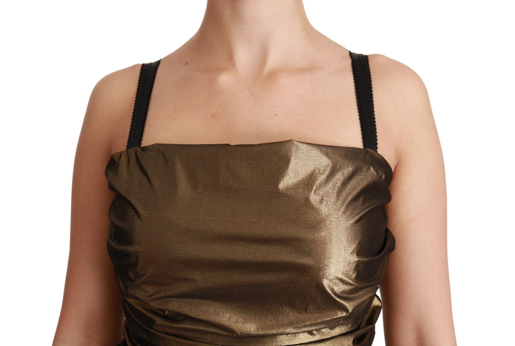 Dolce & Gabbana Nylon Bronze Bodycon Sheath Mini Dress | Regal Royce
