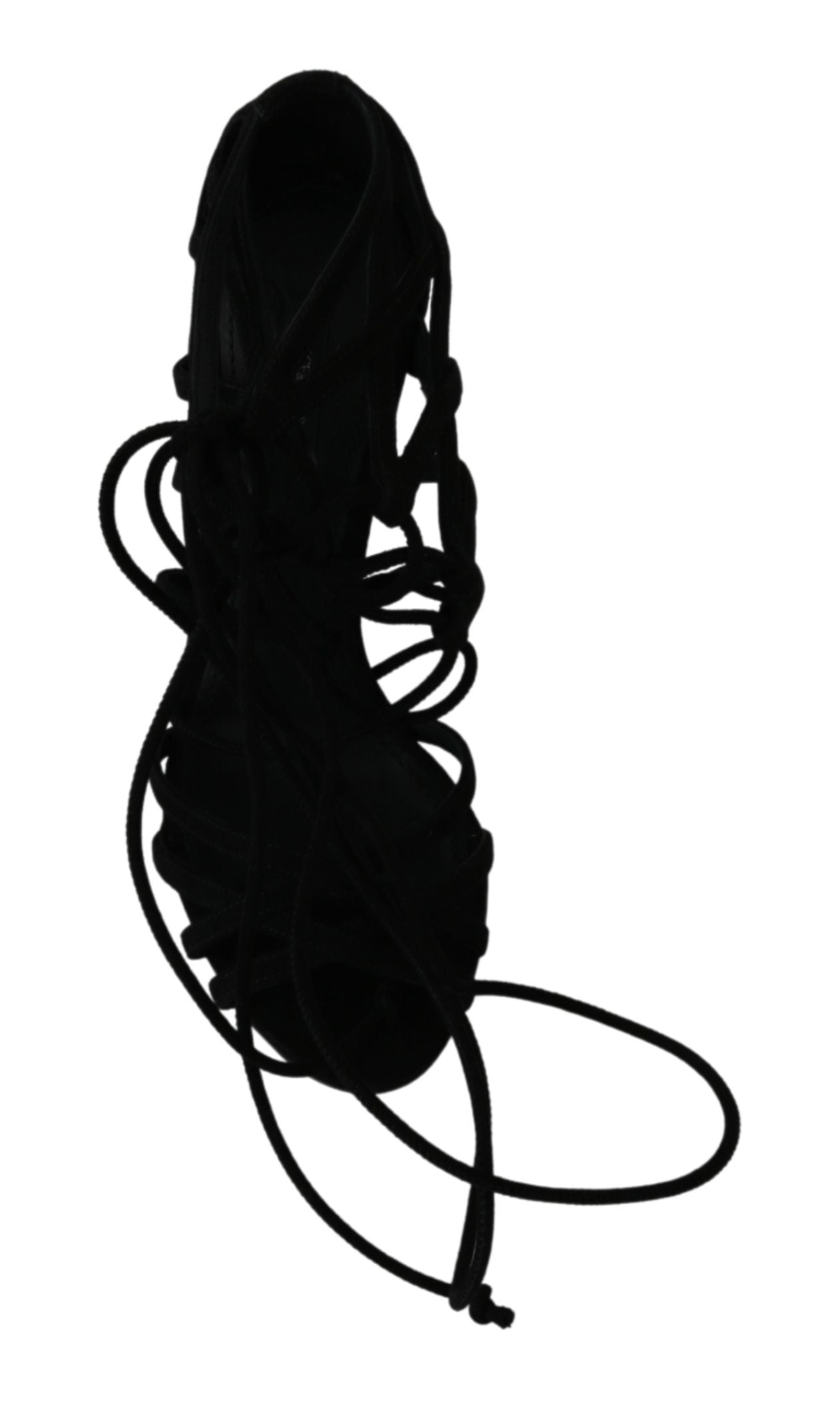 Dolce & Gabbana Black Suede Strap Stilettos Shoes Sandals | Regal Royce